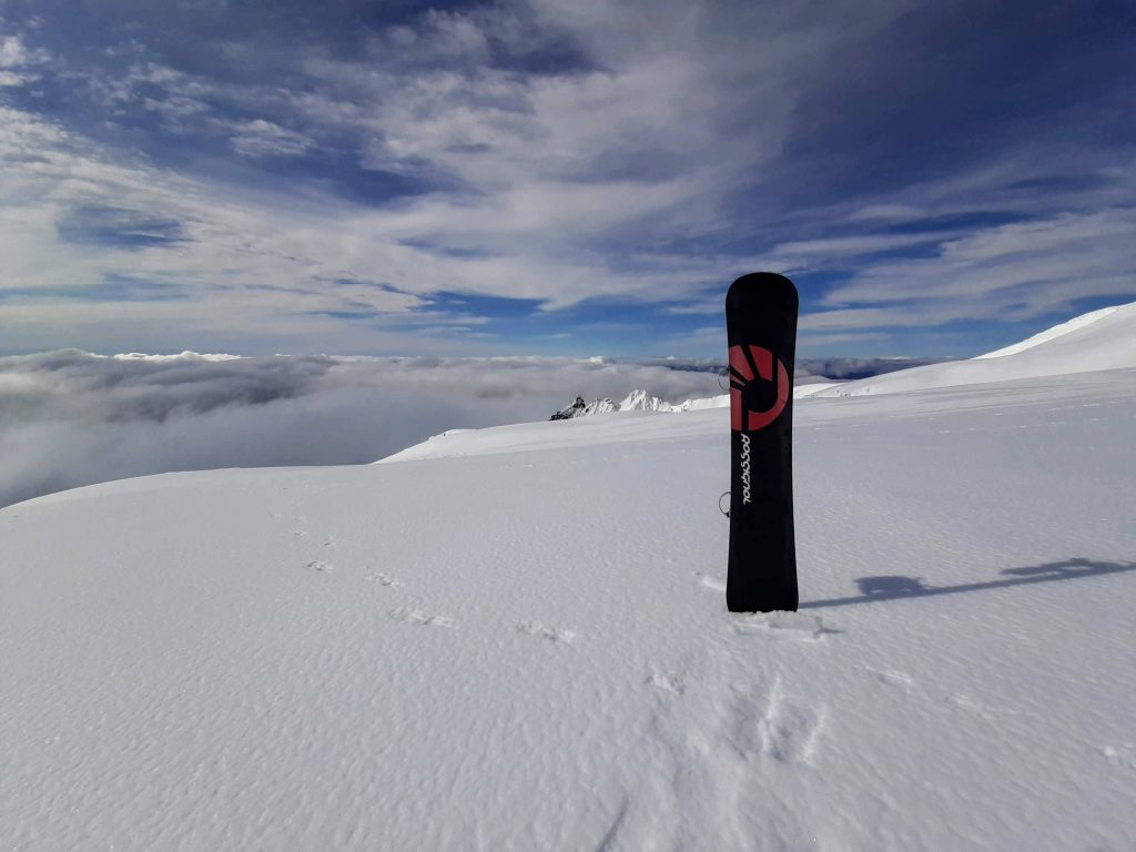 Snowboarding on a volcano